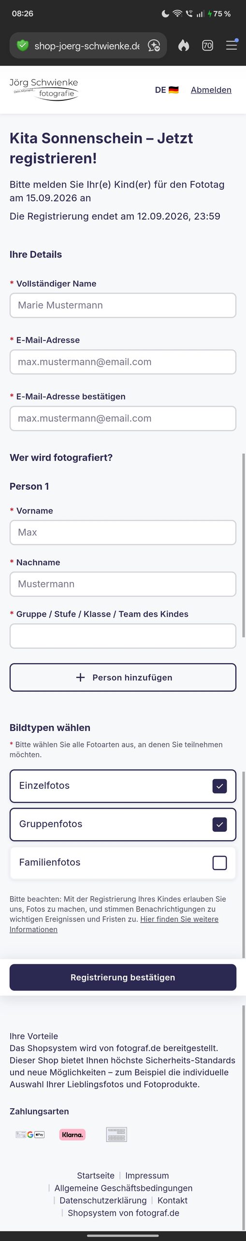 screenmobileanmeldung